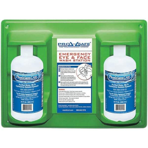 PRO-SAFE - 32 oz, Disposable Eyewash Double Station - Approved by FDA - Eagle Tool & Supply