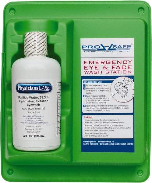 PRO-SAFE - 32 oz, Disposable Eyewash Single Station - Approved by FDA - Eagle Tool & Supply