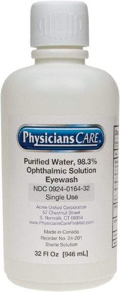 PRO-SAFE - 32 oz, Disposable Eyewash Single Refill Station - Approved by FDA - Eagle Tool & Supply