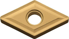 Kyocera - DNMG432 Grade PV7005 Cermet Turning Insert - TiC/TiN (Megacoat) Finish, 55° Diamond, 1/2" Inscr Circle, 3/16" Thick, 1/32" Corner Radius - Eagle Tool & Supply