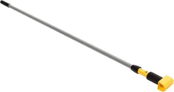 Rubbermaid - 60" Standard Aluminum Clamp Jaw Mop Handle - 5" Mop Head Band, Plastic Connector, Use with Wet Mops - Eagle Tool & Supply