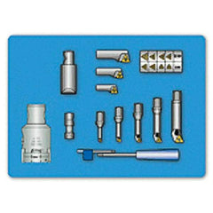 Iscar - 0.236" Min Diam Smallest Bar, 0.866" Min Diam Largest Bar, Indexable Boring Bar Set - TPGX, WCGT Insert, KITI BHEI Toolholder, 21mm Max Bore Depth - Eagle Tool & Supply