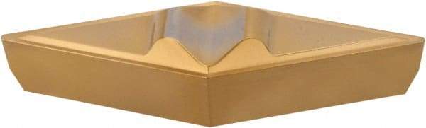 Hertel - VPGR330.5, HC120 Grade Carbide Profiling Insert - TiN Finish, 8° Relief Angle, Diamond, 3/16" Thick, 0.008" Corner Radius, 3/8" Inscribed Circle - Eagle Tool & Supply