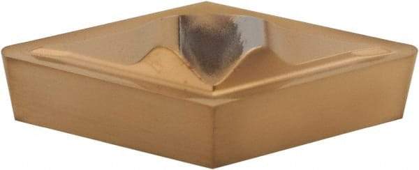 Hertel - DPGR431, HC120 Grade Carbide Profiling Insert - TiN Finish, 55° Incl Angle, Diamond, 3/16" Thick, 0.0156" Corner Radius, 1/2" Inscribed Circle - Eagle Tool & Supply