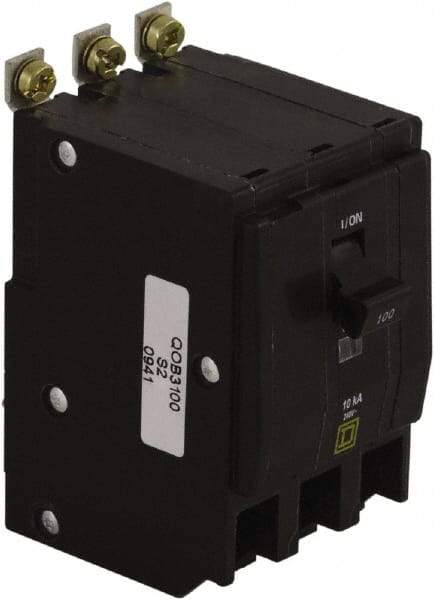 Square D - 100 Amp, 240 VAC, 3 Pole, Bolt On Miniature Circuit Breaker - 4-2/0 AWG - Eagle Tool & Supply