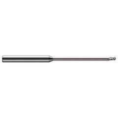 Harvey Tool - Ball End Mills; Mill Diameter (Decimal Inch): 0.0600 ; Number of Flutes: 3 ; Length of Cut (Decimal Inch): 0.0900 ; Material: Solid Carbide ; Overall Length (Inch): 2-1/2 ; Overall Length (Decimal Inch): 2.50000 - Exact Industrial Supply