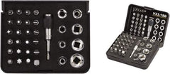 VEGA Industries - 33 Piece, 1/4" Drive Screwdriver Bit Set - #1 to #3 Phillips, 5/64 to 3/16" Hex, T10 to T40 Torx, #1 to #3 Square Recess - Eagle Tool & Supply