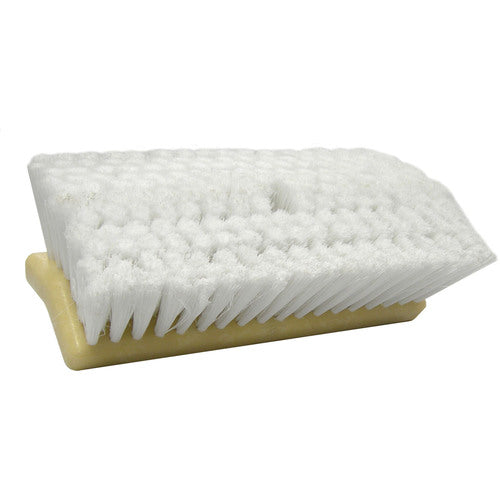 10″ Bi-Level Scrub Brush, Flagged White Polystyrene Fill - Eagle Tool & Supply