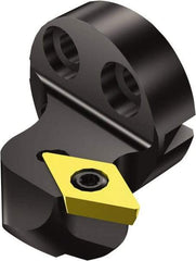 Sandvik Coromant - Left Hand Cut, Size 32, DCMT 3(2.5)2 Insert Compatiblity, Modular Turning & Profiling Cutting Unit Head - 22mm Ctr to Cutting Edge, 20mm Head Length, Through Coolant, Series CoroTurn 107 - Eagle Tool & Supply