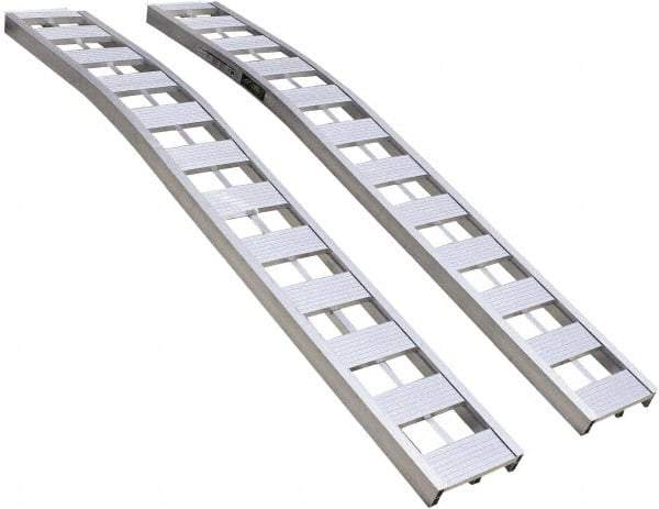 Erickson Manufacturing - 90" Long x 12" Wide, 3,000 Lb Capacity, Arched Truck Ramp - Aluminum, For All Vehicles - Eagle Tool & Supply