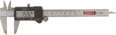 SPI - 0 to 150mm Range, 0.01mm Resolution, Electronic Caliper - Stainless Steel with 40mm Stainless Steel Jaws, 0.001" Accuracy - Eagle Tool & Supply