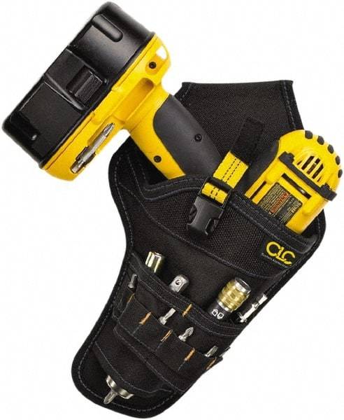 CLC - Drill/Impact Driver Holster with 8 Pockets - Ballistic Polyester, Black - Eagle Tool & Supply