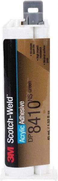 3M - 45 mL Cartridge Two Part Acrylic Adhesive - 10 min Working Time, Series DP8410NS - Eagle Tool & Supply