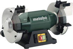 Metabo - 7" Wheel Diam x 1" Wheel Width, 1 hp Bench Grinder - 1" Arbor Hole Diam, 1 Phase, 3,570 Max RPM, 120 Volts - Eagle Tool & Supply