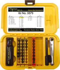 Chapman - 29 Piece, 1/4" Drive Screwdriver Bit Set - #1 & #2 Phillips, 0.05 to 1/4" Hex - Eagle Tool & Supply