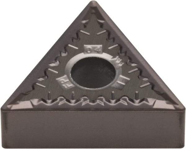 Kennametal - TNMG332 FP Grade KCU10 Carbide Turning Insert - AlTiN Finish, 60° Triangle, 3/8" Inscr Circle, 3/16" Thick, 1/32" Corner Radius - Eagle Tool & Supply