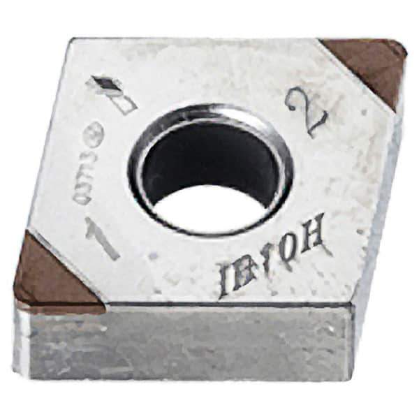 Iscar - CNMA432 MW2 Grade IB10H PCBN Turning Insert - Uncoated, 80° Diamond, 1/2" Inscr Circle, 3/16" Thick, 1/32" Corner Radius - Eagle Tool & Supply