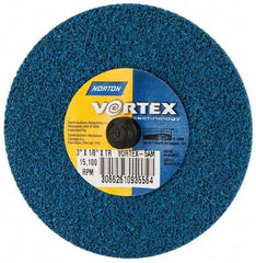 Norton - 3" Medium Grade Aluminum Oxide Deburring Disc - Quick Change Connection - Eagle Tool & Supply