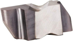 Kennametal - 4125NR Grade KCU25, 6.35mm Cutting Width Carbide Grooving Insert - 6.35mm Max Depth of Cut, Left Hand, 3.18mm Corner Radius, AlTiN Finish - Eagle Tool & Supply