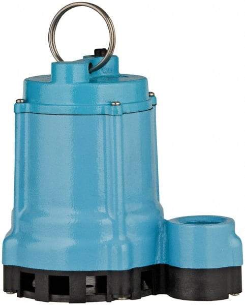 Little Giant Pumps - 4/10 hp, 9 Amp Rating, 115 Volts, Manual Operation, Effluent Pump - 1 Phase, Cast Iron Housing - Eagle Tool & Supply
