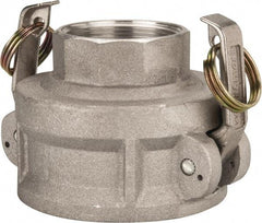 Value Collection - 3" Aluminum Cam & Groove Suction & Discharge Hose Female Coupler Female NPT Thread - Part D, 2" Thread, 500 Max psi - Eagle Tool & Supply