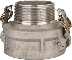 Value Collection - 4" Aluminum Cam & Groove Suction & Discharge Hose Female Coupler Male NPT Thread - Part B, 3" Thread, 400 Max psi - Eagle Tool & Supply