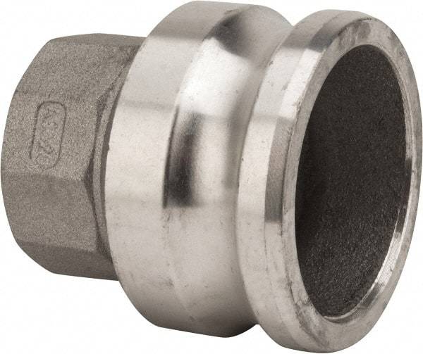 Value Collection - 3" Aluminum Cam & Groove Suction & Discharge Hose Male Adapter Female NPT Thread - Part A, 2" Thread, 500 Max psi - Eagle Tool & Supply