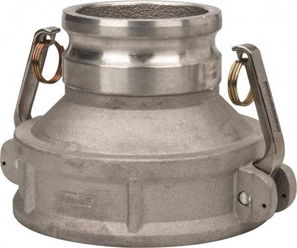 Value Collection - 6" Aluminum Cam & Groove Suction & Discharge Hose Female Coupler Male Adapter - 4" Thread, 300 Max psi - Eagle Tool & Supply