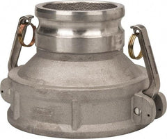 Value Collection - 6" Aluminum Cam & Groove Suction & Discharge Hose Female Coupler Male Adapter - 4" Thread, 300 Max psi - Eagle Tool & Supply