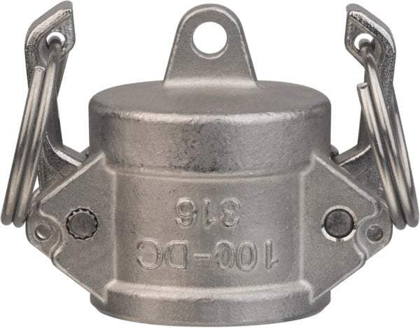 Value Collection - 1-1/4" Stainless Steel Cam & Groove Suction & Discharge Hose Dust Cap For Use with Adapters - Part DC, 1,000 Max psi - Eagle Tool & Supply