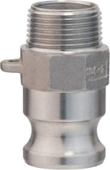 Value Collection - 3" Stainless Steel Cam & Groove Suction & Discharge Hose Male Adapter Male NPT Thread - Part F, 3" Thread, 500 Max psi - Eagle Tool & Supply