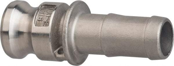 Value Collection - 3" Stainless Steel Cam & Groove Suction & Discharge Hose Male Adapter Hose Shank - Part E, 500 Max psi - Eagle Tool & Supply