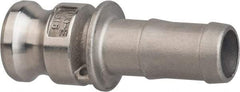 Value Collection - 3" Stainless Steel Cam & Groove Suction & Discharge Hose Male Adapter Hose Shank - Part E, 500 Max psi - Eagle Tool & Supply