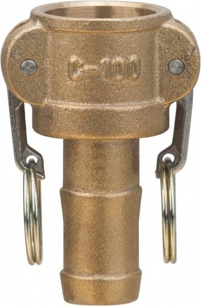 Value Collection - 3" Brass Cam & Groove Suction & Discharge Hose Female Coupler Hose Shank - Part C, 500 Max psi - Eagle Tool & Supply