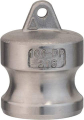Value Collection - 4" Stainless Steel Cam & Groove Suction & Discharge Hose Dust Plug For Use with Couplers - Part DP, 400 Max psi - Eagle Tool & Supply