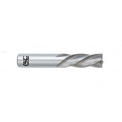 1 Dia. x 4 Overall Length 4-Flute Square End Solid Carbide SE End Mill-Round Shank-Center Cutting-Uncoated - Eagle Tool & Supply