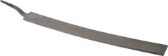 PFERD - 14" Long, Smooth Cut, Flat American-Pattern File - Single/Curved Cut, 0.38" Overall Thickness, Flexible, Tang - Eagle Tool & Supply