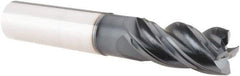 Iscar - 3/4", 4 Flute, Single End, Solid Carbide, Corner Chamfer End Mill - 5" OAL, 38° Helix, Right Hand Flute, 1-1/2" LOC, Right Hand Cut, 2-1/4" Extended Reach - Eagle Tool & Supply