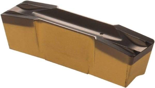 Iscar - 800080GIF E Grade IC5010, 8mm Cutting Width Carbide Grooving Insert - 4.8mm Max Depth of Cut, Neutral, 0.8mm Corner Radius, TiCN/Al2O3/TiN Finish - Eagle Tool & Supply