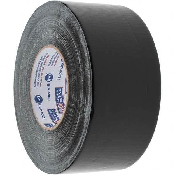 Intertape - 54.8m x 2-53/64" x 11 mil Black Polyethylene Film Duct Tape - Eagle Tool & Supply