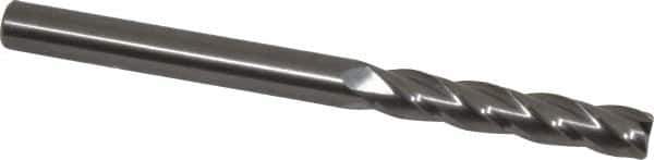OSG - 8mm, 41mm LOC, 8mm Shank Diam, 100mm OAL, 4 Flute, Solid Carbide Square End Mill - Single End, Uncoated, Spiral Flute, 30° Helix, Centercutting, Right Hand Cut, Right Hand Flute, Series 484 - Eagle Tool & Supply