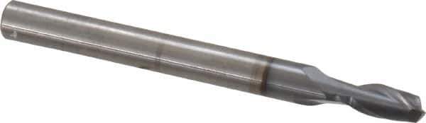 OSG - 5/32", 5/16" LOC, 3/16" Shank Diam, 2" OAL, 2 Flute, Solid Carbide Square End Mill - Single End, TiCN Finish, Spiral Flute, 30° Helix, Centercutting, Right Hand Cut, Right Hand Flute, Series 412 - Eagle Tool & Supply