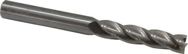 OSG - 10mm, 45mm LOC, 10mm Shank Diam, 100mm OAL, 4 Flute, Solid Carbide Square End Mill - Single End, Uncoated, Spiral Flute, 30° Helix, Centercutting, Right Hand Cut, Right Hand Flute, Series 484 - Eagle Tool & Supply