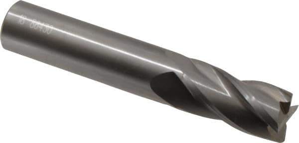 OSG - 18mm, 38mm LOC, 18mm Shank Diam, 104mm OAL, 4 Flute, Solid Carbide Square End Mill - Single End, Uncoated, Spiral Flute, 30° Helix, Centercutting, Right Hand Cut, Right Hand Flute, Series 404 - Eagle Tool & Supply