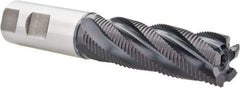 Hertel - 1" Diam, Fine Pitch, 3" LOC, 5 Flute Cobalt Roughing Square End Mill - TiAlN Finish, 5-1/2" OAL, 1" Shank Diam, Single End, 30° Helix - Eagle Tool & Supply