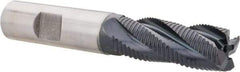 Hertel - 5/8" Diam, Fine Pitch, 1-5/8" LOC, 4 Flute Cobalt Roughing Square End Mill - TiAlN Finish, 3-3/4" OAL, 5/8" Shank Diam, Single End, 30° Helix - Eagle Tool & Supply