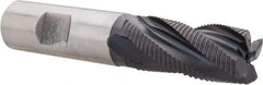 Hertel - 3/4" Diam, Fine Pitch, 1-5/8" LOC, 4 Flute Cobalt Roughing Square End Mill - TiAlN Finish, 3-7/8" OAL, 3/4" Shank Diam, Single End, 30° Helix - Eagle Tool & Supply