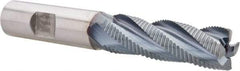 Hertel - 7/16" Diam, Fine Pitch, 1" LOC, 4 Flute Cobalt Roughing Square End Mill - TiCN Finish, 2-11/16" OAL, 3/8" Shank Diam, Single End, 30° Helix - Eagle Tool & Supply