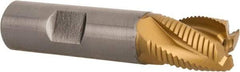Hertel - 5/8" Diam, Fine Pitch, 3/4" LOC, 4 Flute Cobalt Roughing Square End Mill - TiN Finish, 2-7/8" OAL, 5/8" Shank Diam, Single End, 30° Helix - Eagle Tool & Supply