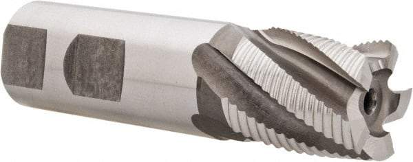Hertel - 1" Diam, Fine Pitch, 1-1/8" LOC, 5 Flute Cobalt Roughing Square End Mill - Uncoated, 3-5/8" OAL, 1" Shank Diam, Single End, 30° Helix - Eagle Tool & Supply